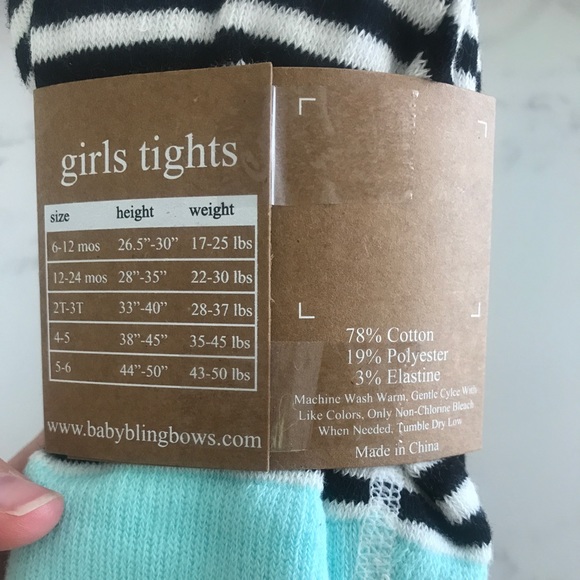 NWT Baby Bling Printed Knit Schoolgirl Tights - Picture 4 of 4